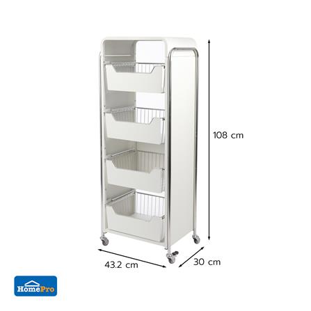 ชั้นวางของ 4 ชั้น มีล้อ KECH RITZY 43.2x30x108 ซม._2
