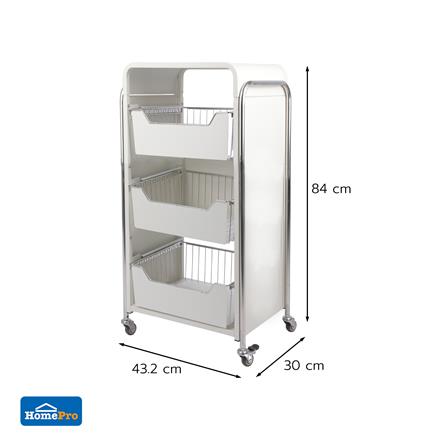 ชั้นวางของ 3 ชั้น มีล้อ KECH RITZY 43.2x30x84 ซม._6