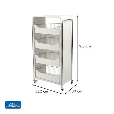 ชั้นวางของ 4 ชั้น มีล้อ KECH RITZY 53.2x30x108 ซม._2