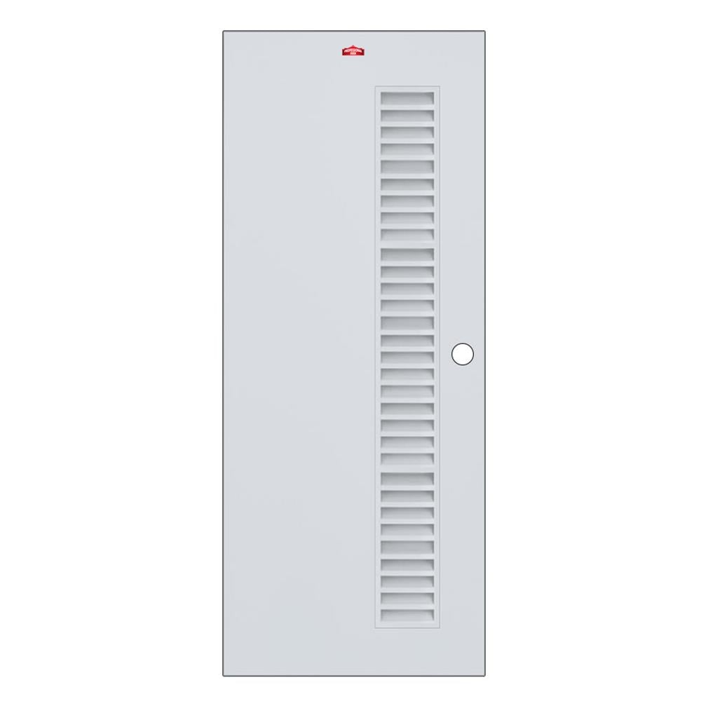 ประตูห้องน้ำอะลูมิเนียม เจาะลูกบิด PROFESSIONAL DOOR ALZ70G เกล็ดสูง 69.2x199.4 ซม. สีเทา