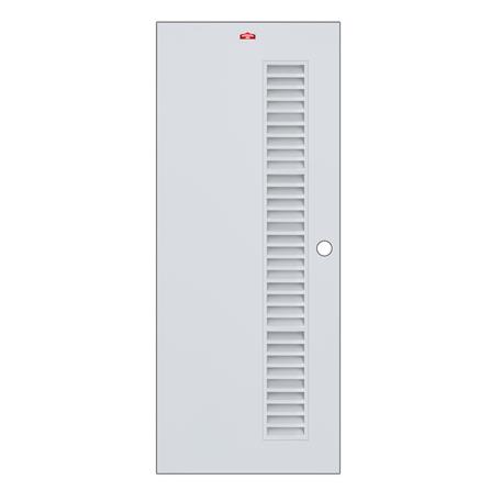 ประตูห้องน้ำอะลูมิเนียม เจาะลูกบิด PROFESSIONAL DOOR ALZ70G เกล็ดสูง 69.2x199.4 ซม. สีเทา_0