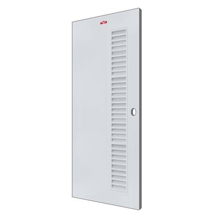ประตูห้องน้ำอะลูมิเนียม เจาะลูกบิด PROFESSIONAL DOOR ALZ70G เกล็ดสูง 69.2x199.4 ซม. สีเทา_1