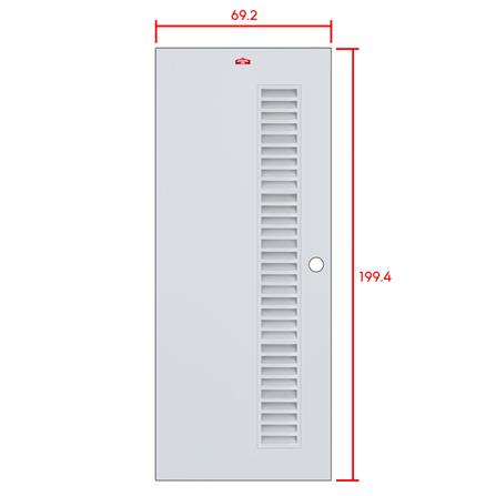 ประตูห้องน้ำอะลูมิเนียม เจาะลูกบิด PROFESSIONAL DOOR ALZ70G เกล็ดสูง 69.2x199.4 ซม. สีเทา_4