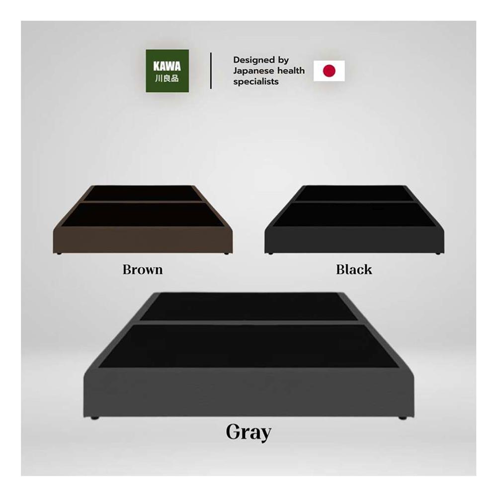 ที่นอน 5 ฟุต KAWA OITA SHI พร้อมฐานเตียง JUNKO สีเทา