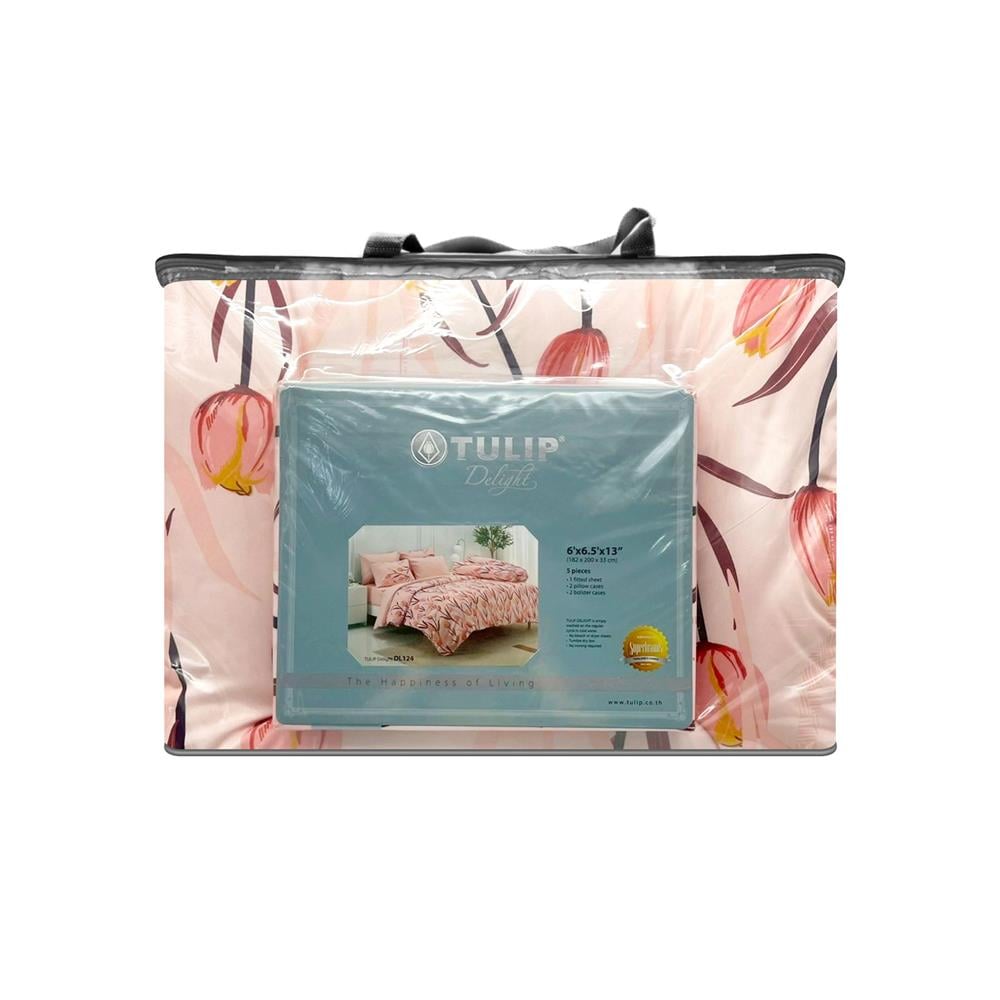 ชุดผ้าปูที่นอน 6 ฟุต (ชุด 6 ชิ้น) TULIP DELIGHT 60204-DL124