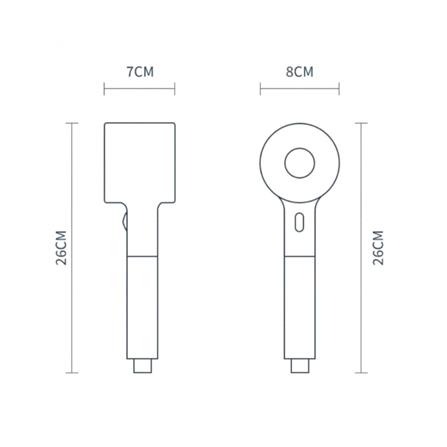 ฝักบัวสายอ่อน 5 ระดับ MOYA K2100509 สีขาว_4
