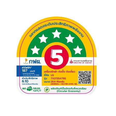 เครื่องซักผ้าฝาบน LG TX2725AT9G 25 กก. 900 RPM อินเวอร์เตอร์ สีดำ_5