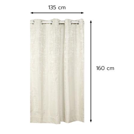 ผ้าม่าน EYELET HOME LIVING STYLE CRUSTAL UV 135X160 ซม. สีครีม_5