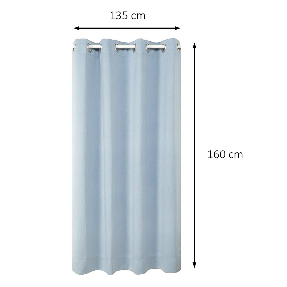 ผ้าม่าน EYELET HOME LIVING STYLE STICK UV 135x160 ซม. สีฟ้า