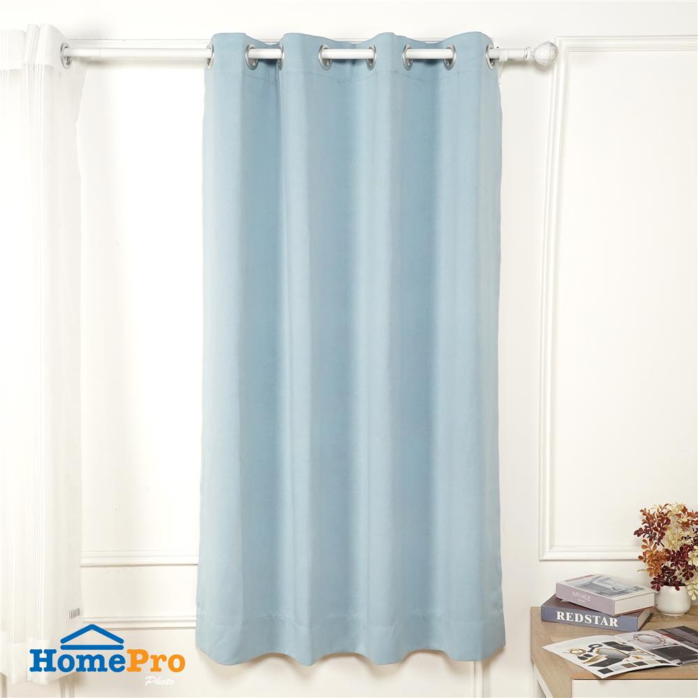 ผ้าม่าน EYELET HOME LIVING STYLE STICK UV 135x160 ซม. สีฟ้า