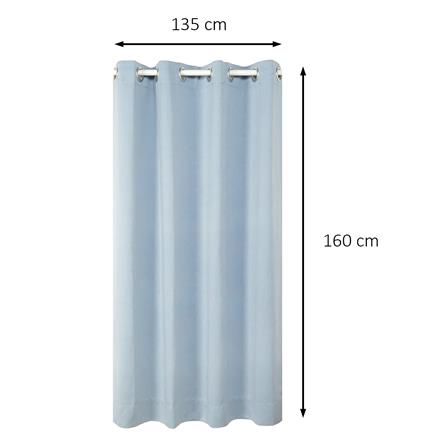 ผ้าม่าน EYELET HOME LIVING STYLE STICK UV 135x160 ซม. สีฟ้า_7