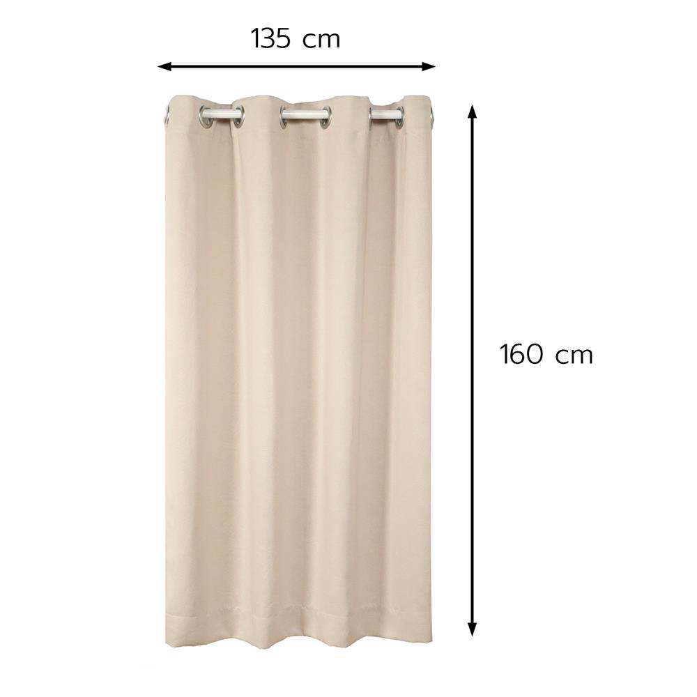 ผ้าม่าน EYELET HOME LIVING STYLE STICK UV 135x160 ซม. สีครีม