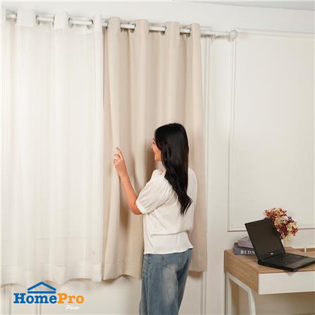 ผ้าม่าน EYELET HOME LIVING STYLE STICK UV 135x160 ซม. สีครีม_6