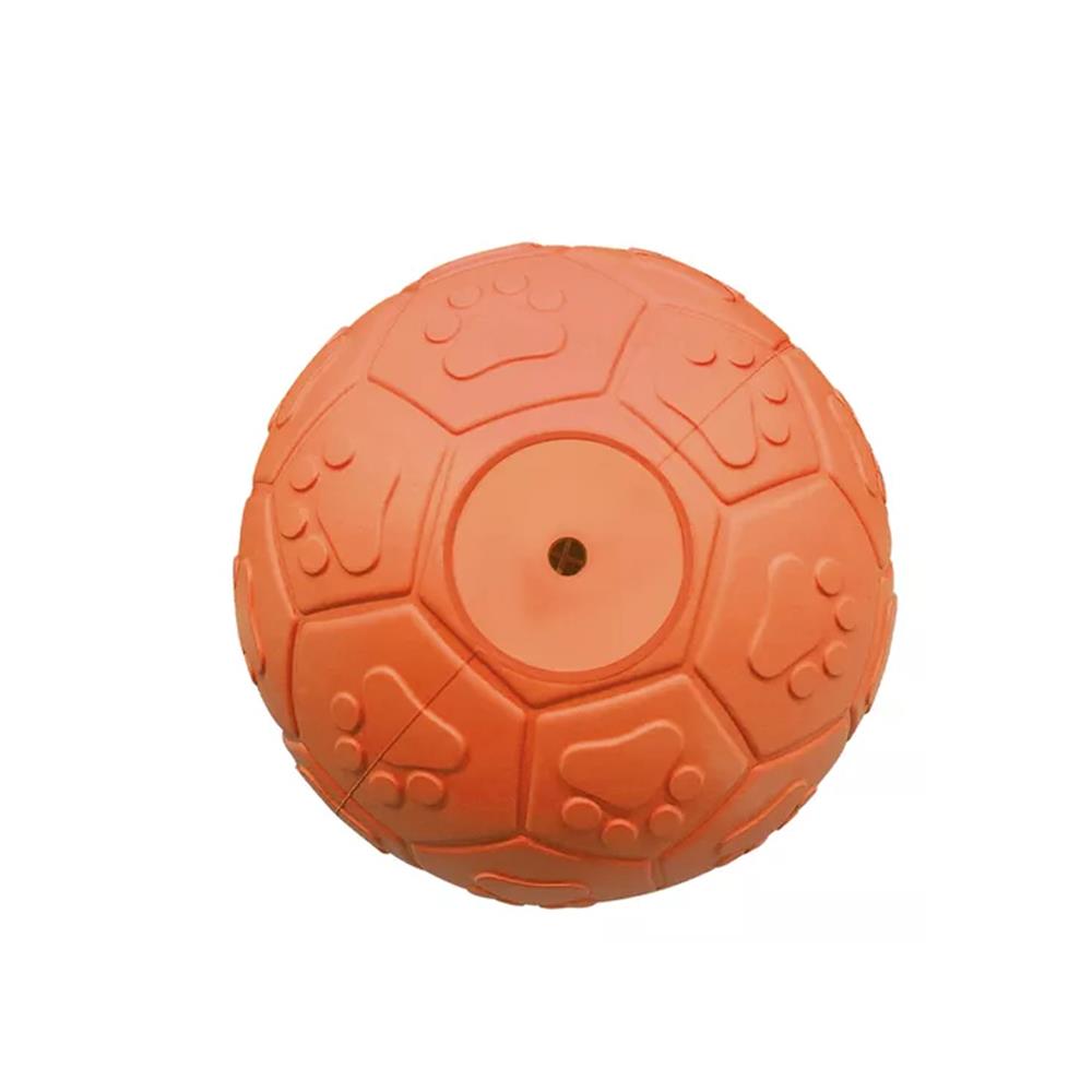 ของเล่นสุนัข MOMOVIDA RUBBER FOOTBALL DT-15 สีส้ม