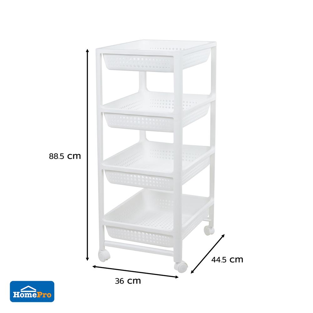 ชั้นวางของพลาสติก 4 ชั้น KECH OKEY 36X44.5X88.5 ซม.