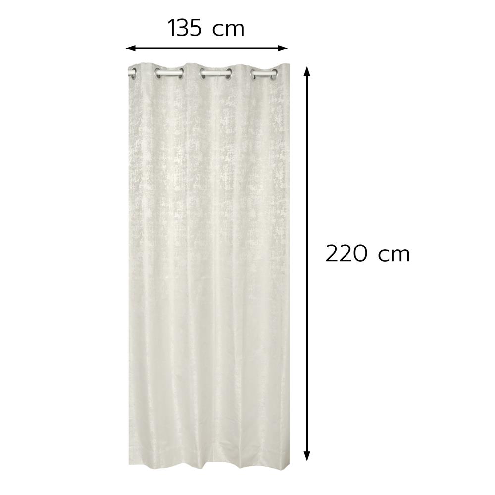 ผ้าม่าน EYELET HOME LIVING STYLE CRUSTAL UV 135x220 ซม. สีครีม