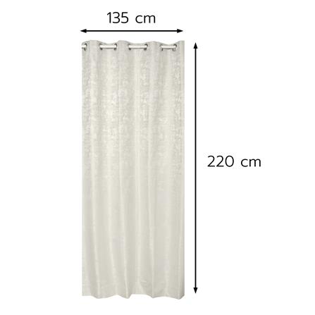 ผ้าม่าน EYELET HOME LIVING STYLE CRUSTAL UV 135x220 ซม. สีครีม_7