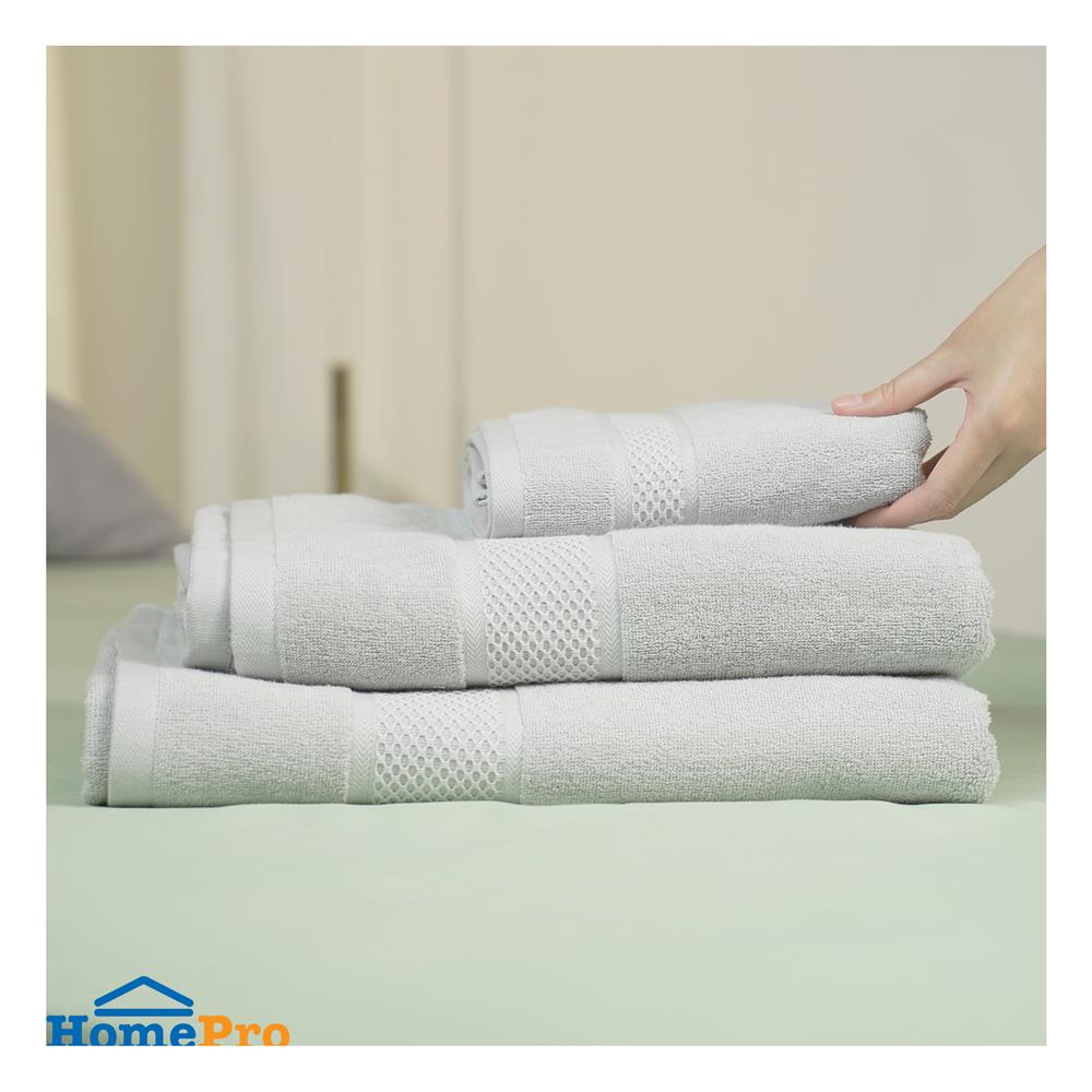 ผ้าขนหนู HOME LIVING STYLE GRACIAS 27x54 นิ้ว สี GREY
