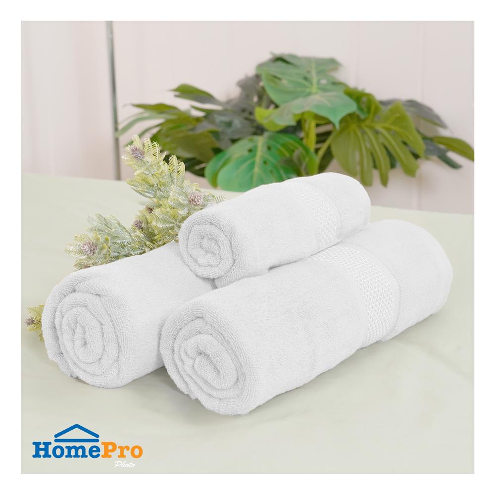 ผ้าขนหนู HOME LIVING STYLE GRACIAS 16x32 นิ้ว สี WHITE