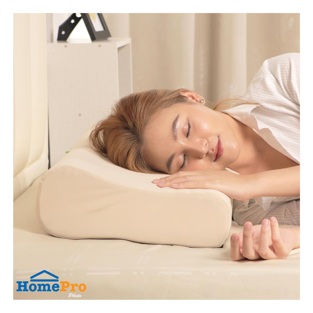 หมอนสุขภาพ HOME LIVING STYLE SILICON SPONGE JORDAN สี LIGHT BROWN