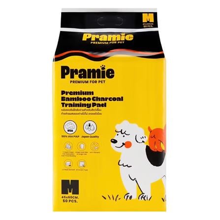 แผ่นรองซับ PRAMIE BAMBOO CHARCOAL PAD SIZE M (50 แผ่น)_0