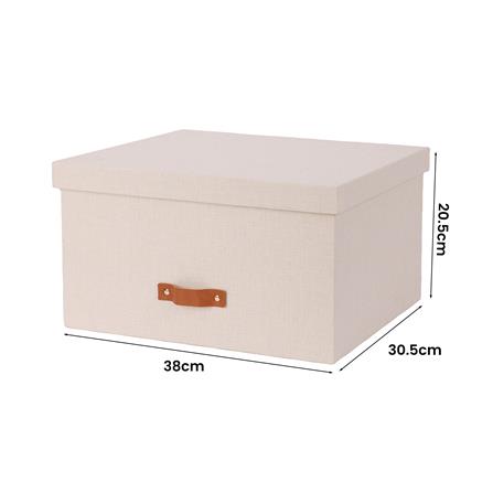 กล่องผ้ามีฝา STACKO COZY 38x30.5x20.5 ซม. สีเบจ_5