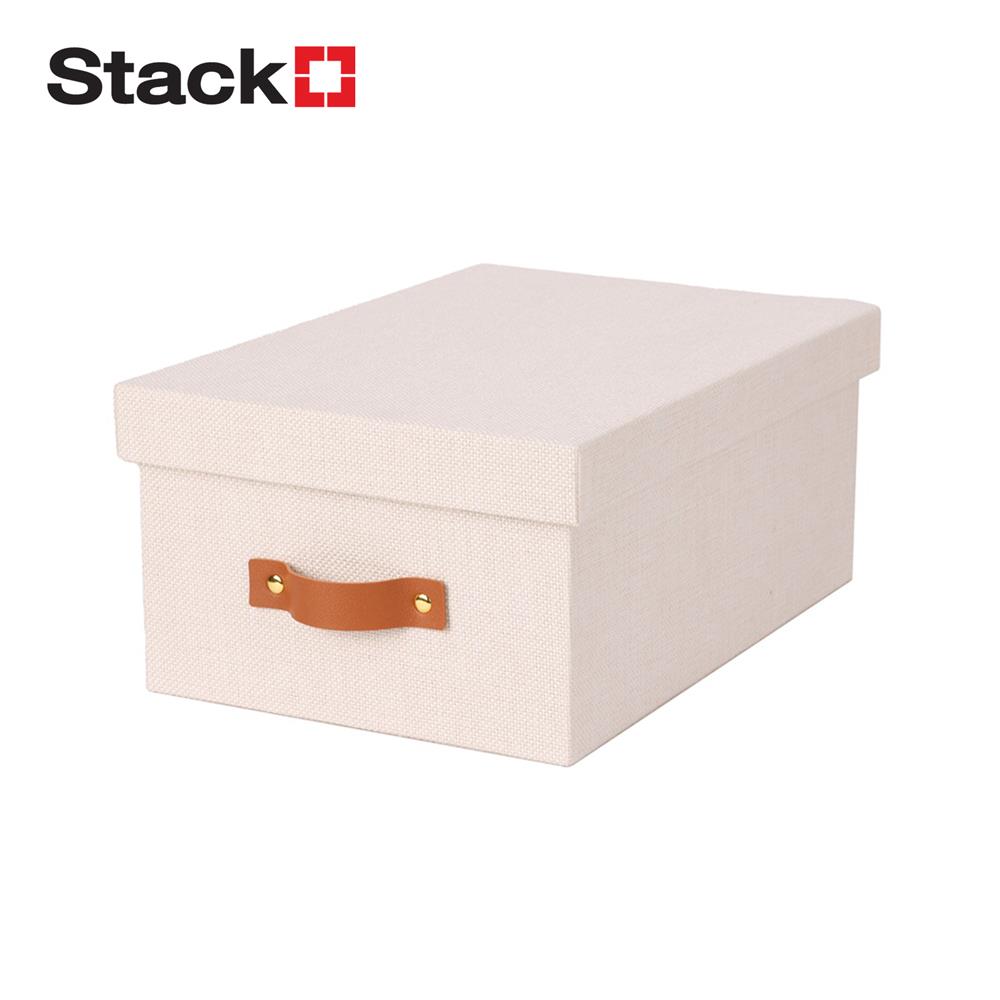 กล่องผ้ามีฝา STACKO COZY 21x31.7x13.3 ซม. สีเบจ