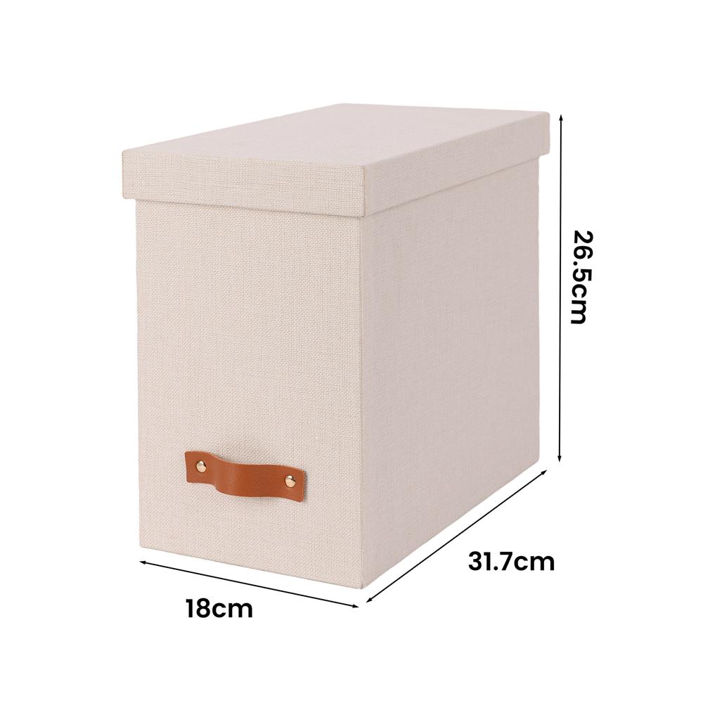 กล่องผ้ามีฝา STACKO COZY 18x31.7x26.5 ซม. สีเบจ
