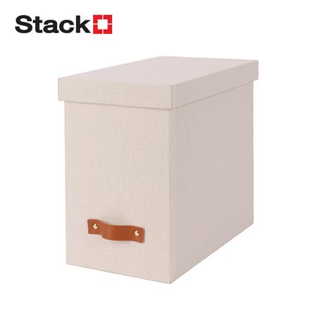 กล่องผ้ามีฝา STACKO COZY 18x31.7x26.5 ซม. สีเบจ_0
