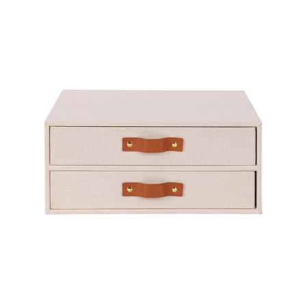 กล่องผ้า 2 ชั้น STACKO COZY 33x25.5x14.2 ซม. สีเบจ_1