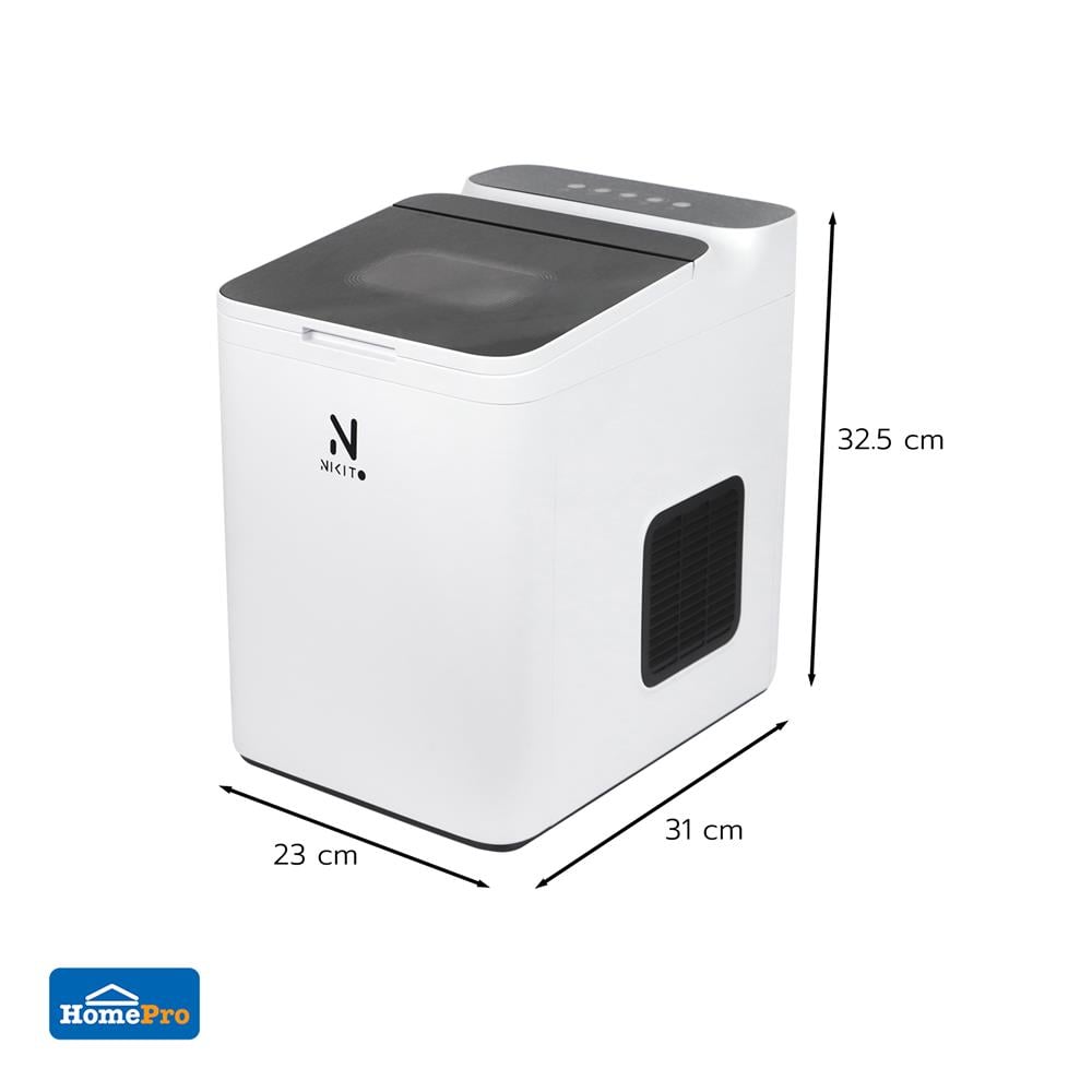 เครื่องทำน้ำแข็งอัตโนมัติ NIKITO NK-IMK สีขาว