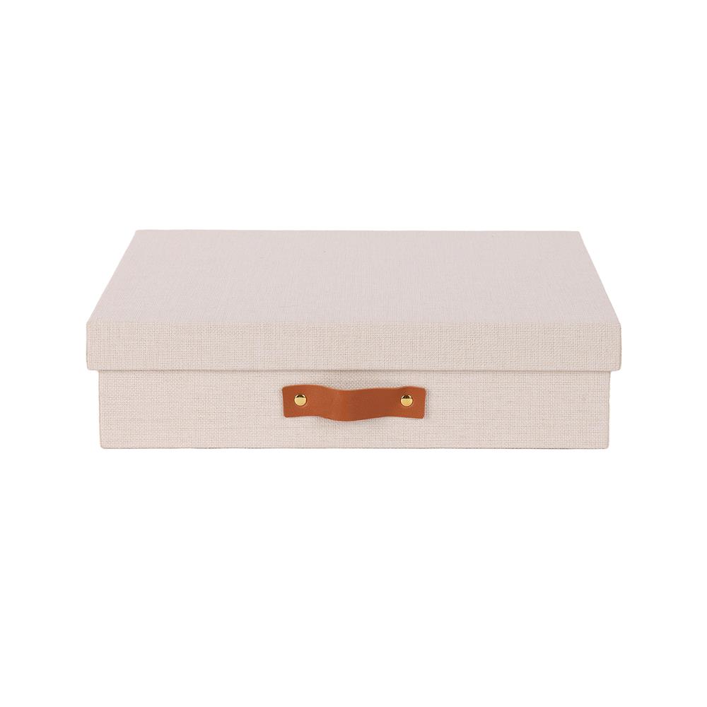 กล่องผ้า 1 ชั้น STACKO COZY 33x25.5x8.5 ซม. สีเบจ