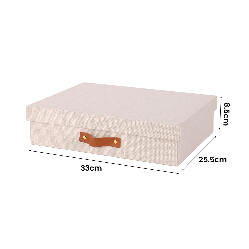 กล่องผ้า 1 ชั้น STACKO COZY 33x25.5x8.5 ซม. สีเบจ