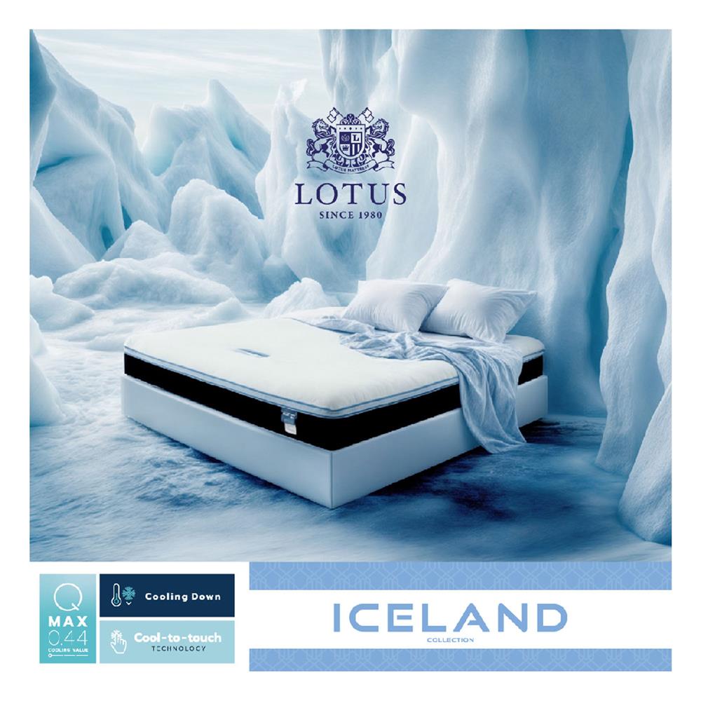 ที่นอน 5 ฟุต LOTUS ICELAND พร้อมหมอนหนุน 2 ใบ