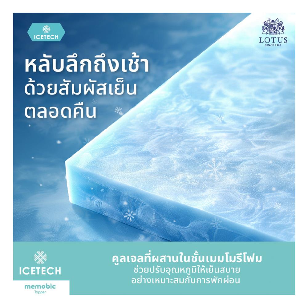 ที่นอน 5 ฟุต LOTUS ICELAND พร้อมหมอนหนุน 2 ใบ