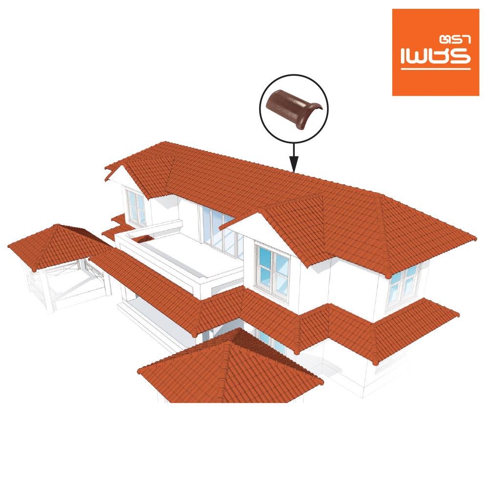 ครอบสันโค้ง ตราเพชร CT เวนิส สีน้ำตาลกอนโดล่า