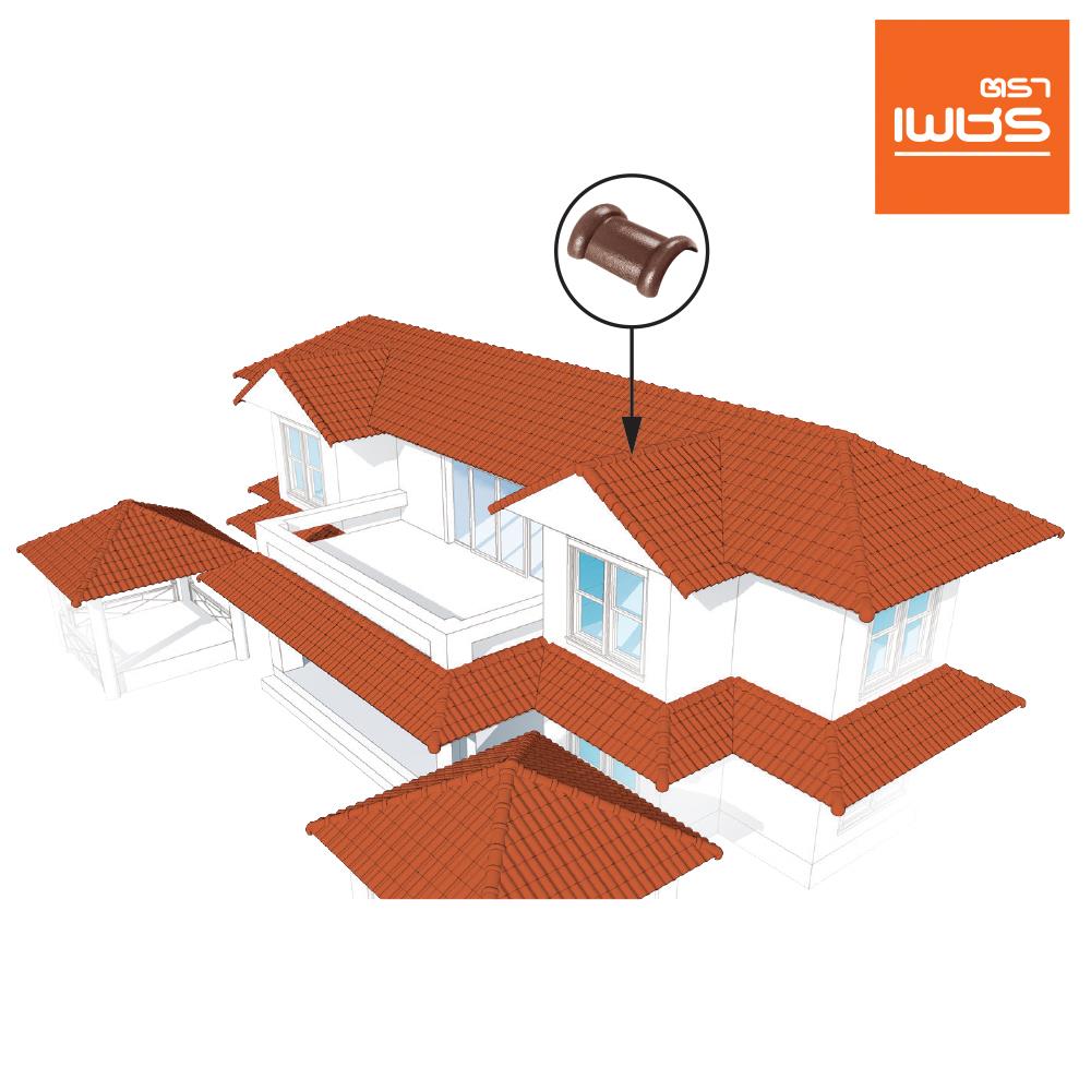 ครอบสันโค้ง 2 ทาง ตราเพชร CT เวนิส สีน้ำตาลกอนโดล่า