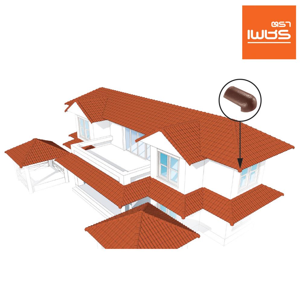 ครอบหางมน ตราเพชร CT เวนิส สีน้ำตาลกอนโดล่า