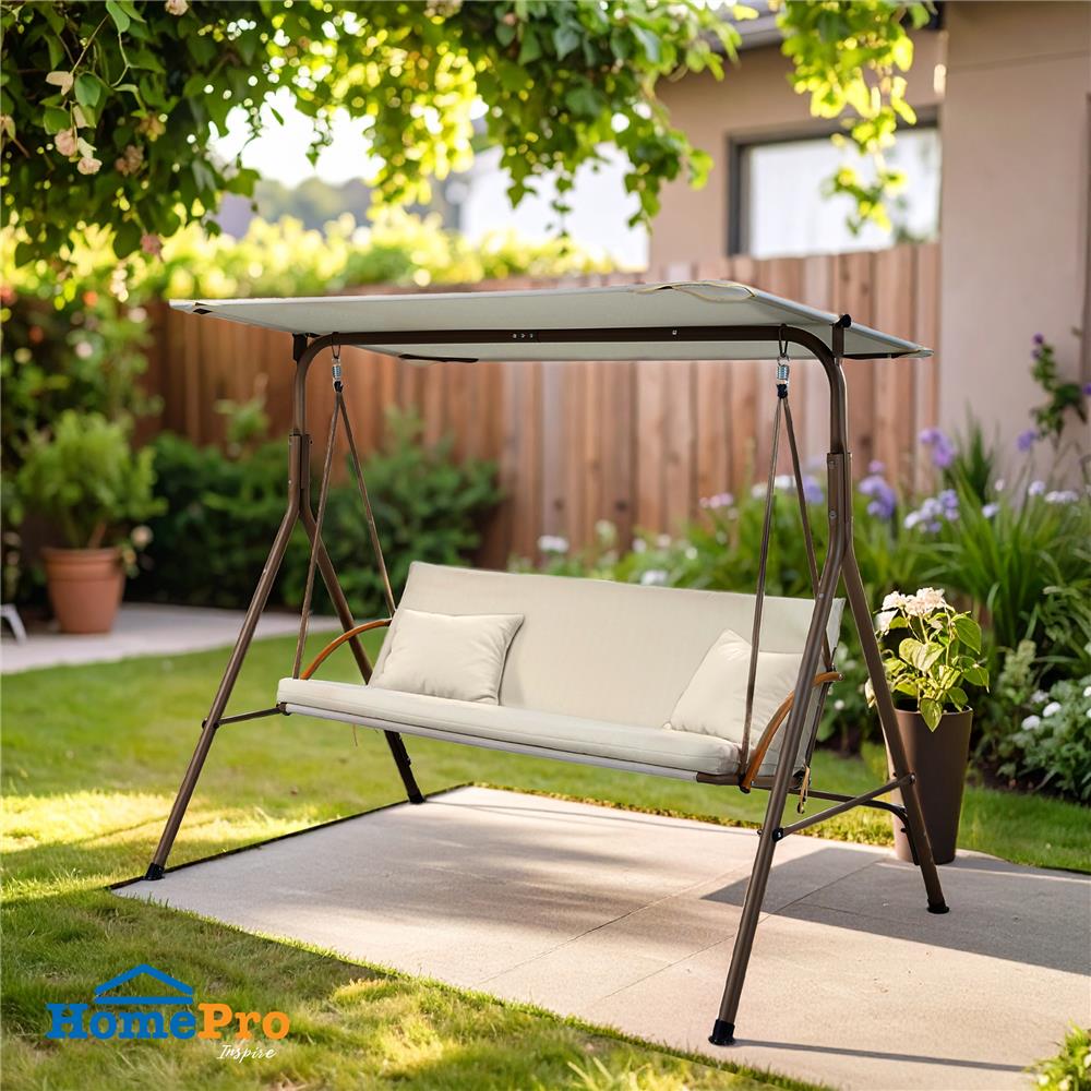 ชิงช้า 3 ที่นั่ง SPRING TOMMY สีเบจ