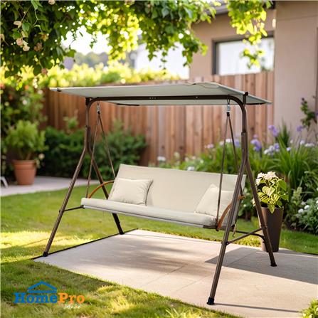 ชิงช้า 3 ที่นั่ง SPRING TOMMY สีเบจ_1