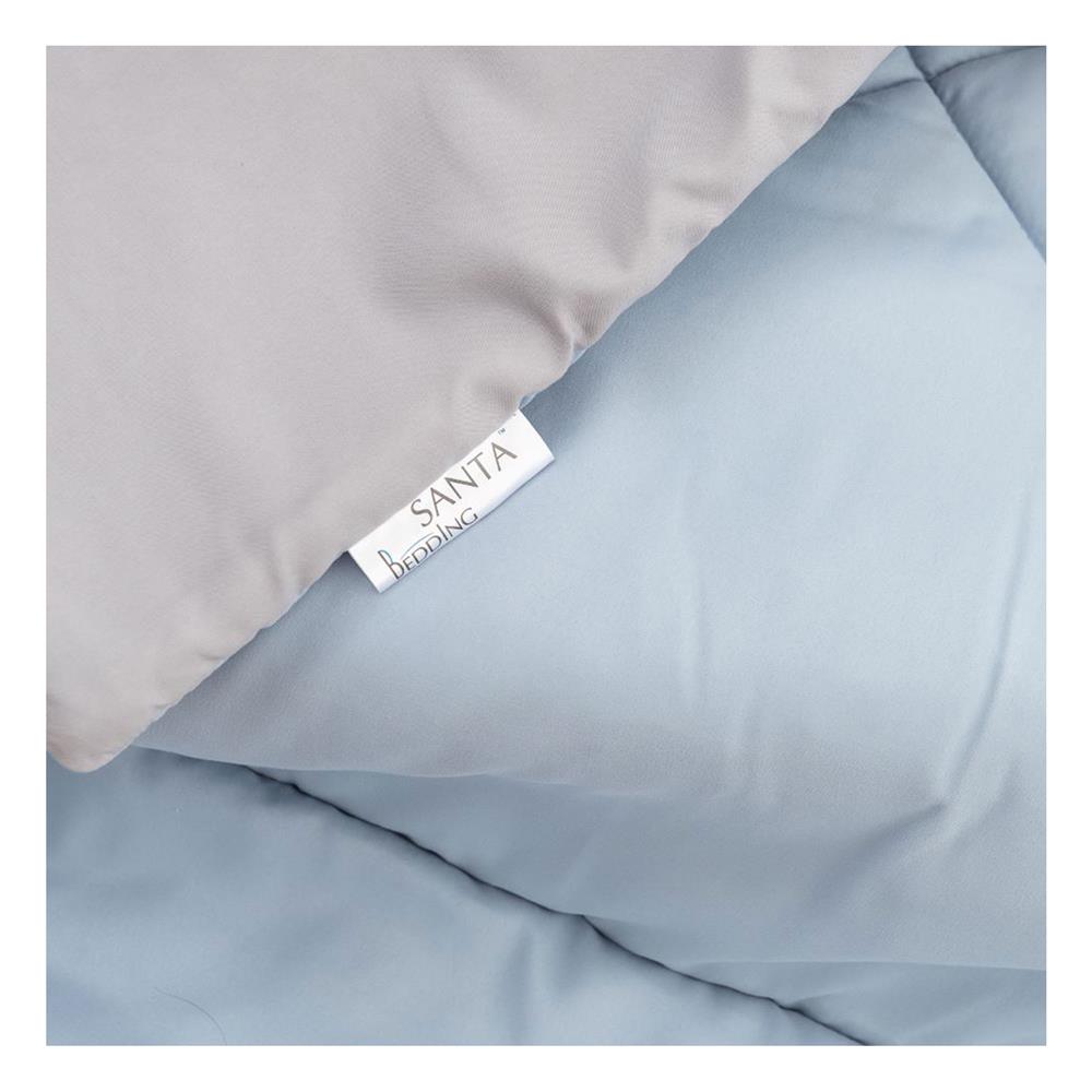 ชุดผ้าปูที่นอน 6 ฟุต (ชุด 6 ชิ้น) SANTA BEDDING สี LIGHT BLUE/LITGT GREY