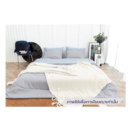 ชุดผ้าปูที่นอน 6 ฟุต (ชุด 6 ชิ้น) SANTA BEDDING สี LIGHT BLUE/LITGT GREY_0
