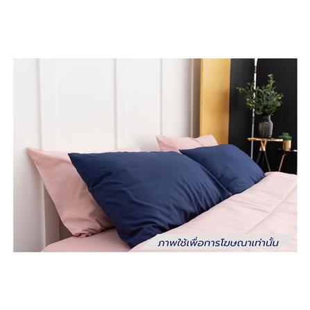 ชุดผ้าปูที่นอน 5 ฟุต (ชุด 6 ชิ้น) SANTA BEDDING สี PINK/NAVY BLUE_1