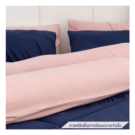 ชุดผ้าปูที่นอน 5 ฟุต (ชุด 6 ชิ้น) SANTA BEDDING สี PINK/NAVY BLUE_2