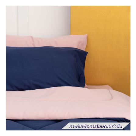 ชุดผ้าปูที่นอน 5 ฟุต (ชุด 6 ชิ้น) SANTA BEDDING สี PINK/NAVY BLUE_3