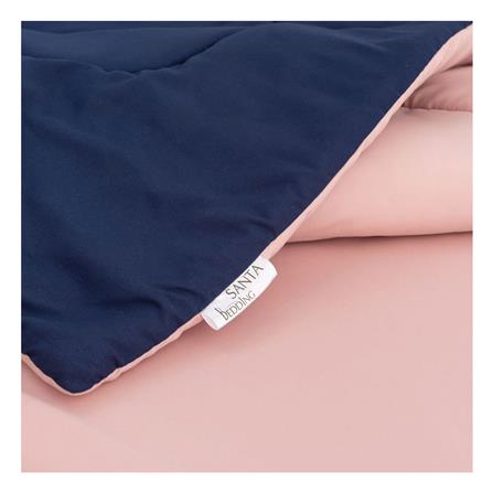 ชุดผ้าปูที่นอน 5 ฟุต (ชุด 6 ชิ้น) SANTA BEDDING สี PINK/NAVY BLUE_6