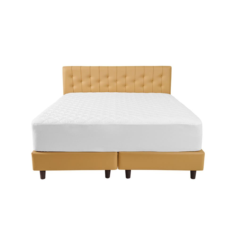 ผ้ารองกันเปื้อน รัดมุมเต็มตัว QUEEN SIZE STEVENS สี WHITE