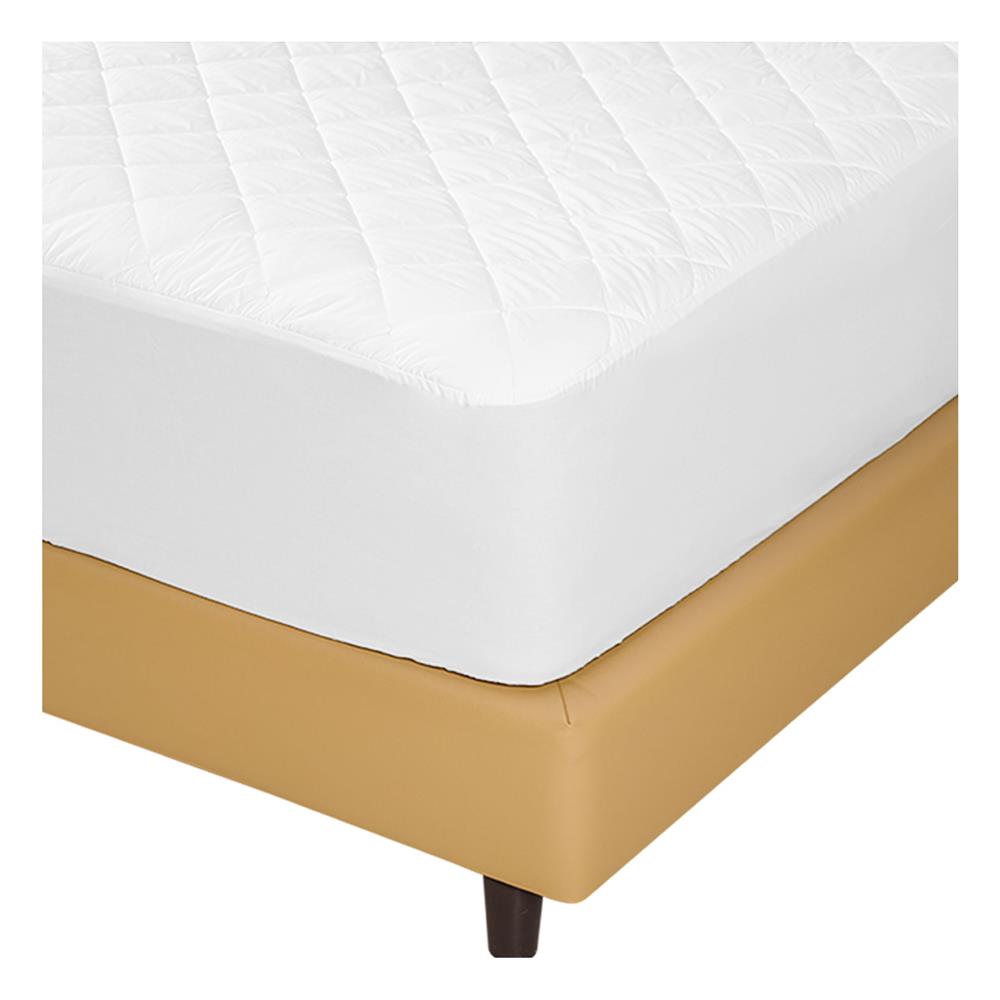 ผ้ารองกันเปื้อน รัดมุมเต็มตัว QUEEN SIZE STEVENS สี WHITE