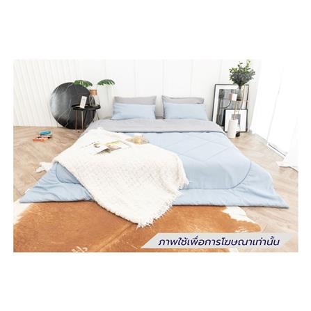 ชุดผ้าปูที่นอน 5 ฟุต (ชุด 6 ชิ้น) SANTA BEDDING สี LIGHT GREY/LIGHT BLUE_0