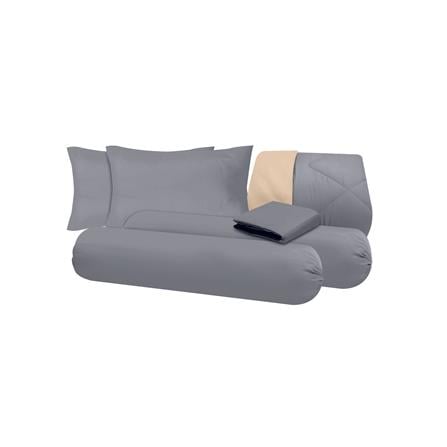 ชุดผ้าปูที่นอน 5 ฟุต (ชุด 6 ชิ้น) SANTA BEDDING สี GREY/BROWN_4